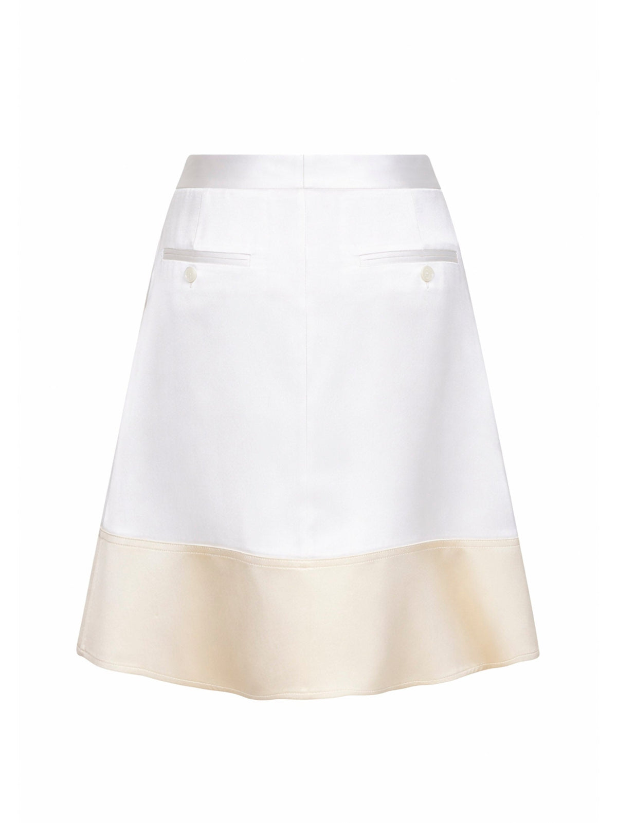 Toteme Women White Satin Short Tuxedo-Style Skirt TOTEME