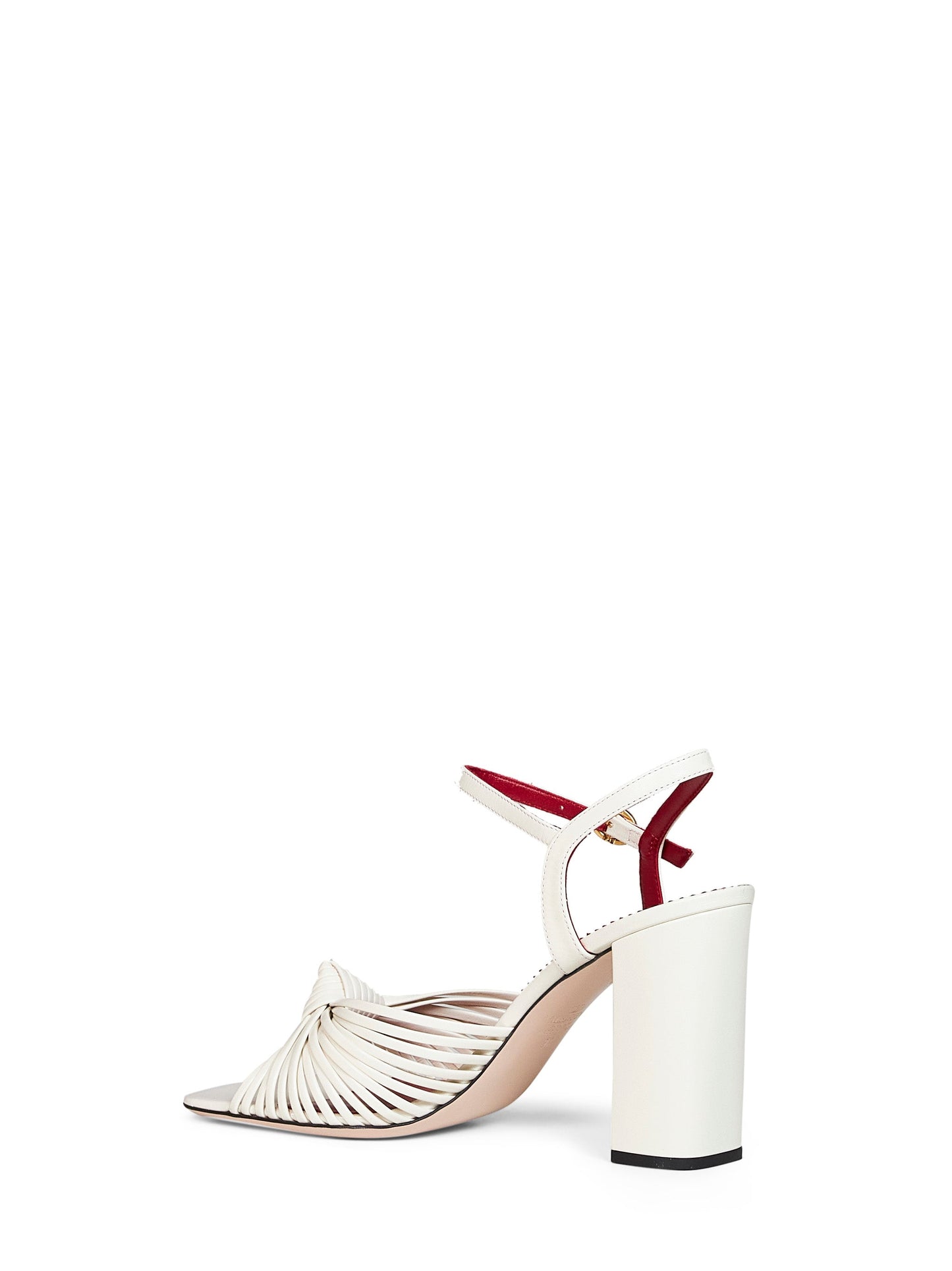 Valentino Garavani Women Ivory Kidskin Leather Annet 90Mm Sandals VALENTINO GARAVANI