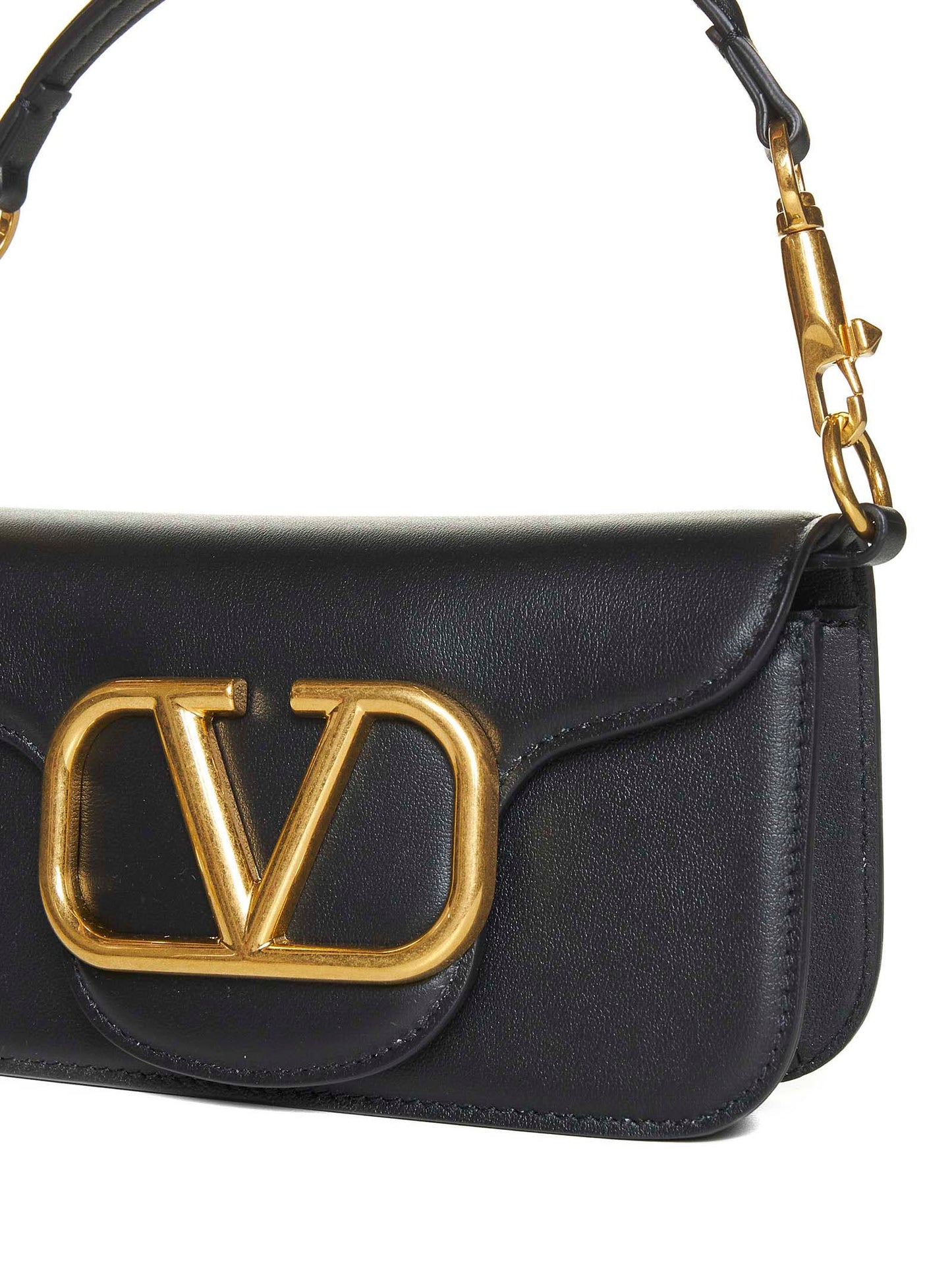 Valentino Garavani Women Black Locò Small Shoulder Bag VALENTINO GARAVANI