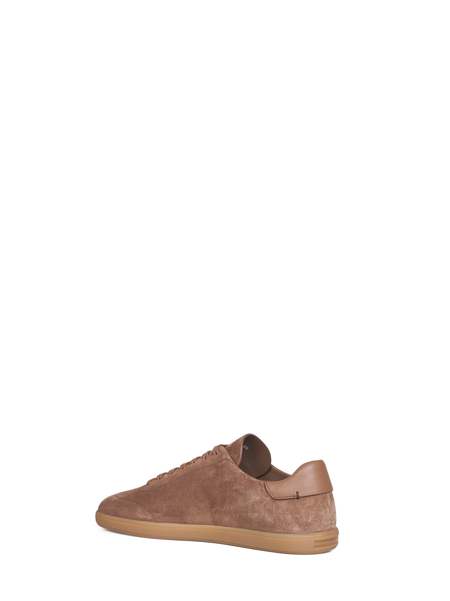 Zegna Men Dark Beige Suede 232 Low-Top Sneakers ZEGNA