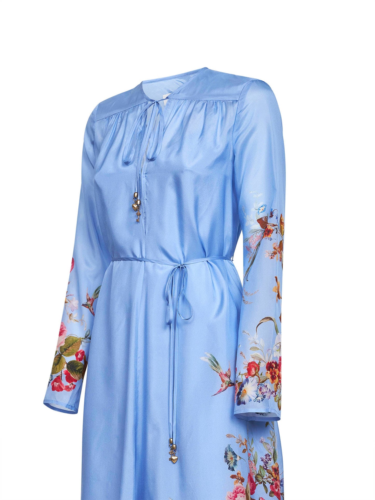 Zimmermann Women Floral-Print Cornflower Silk Habotai Patience Maxi Dress ZIMMERMANN