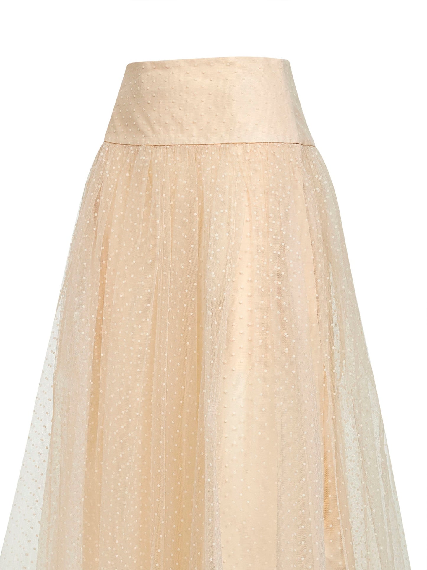 Zimmermann Women Cream Polka Dot Tulle Midi Skirt ZIMMERMANN