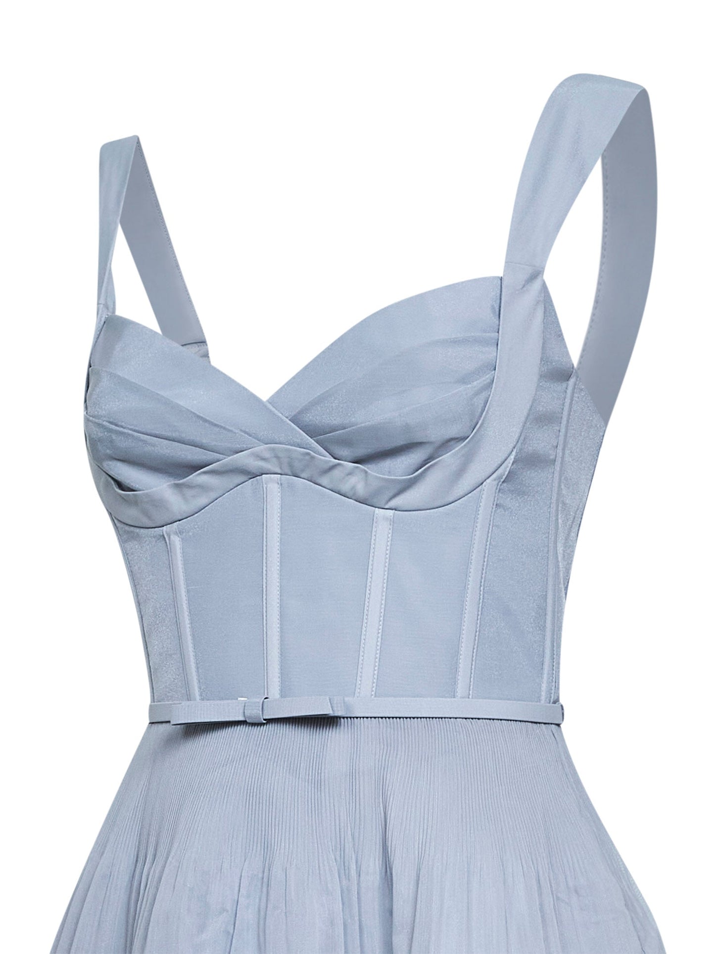 Zimmermann Women Steel Blue Pleated Mini Dress ZIMMERMANN