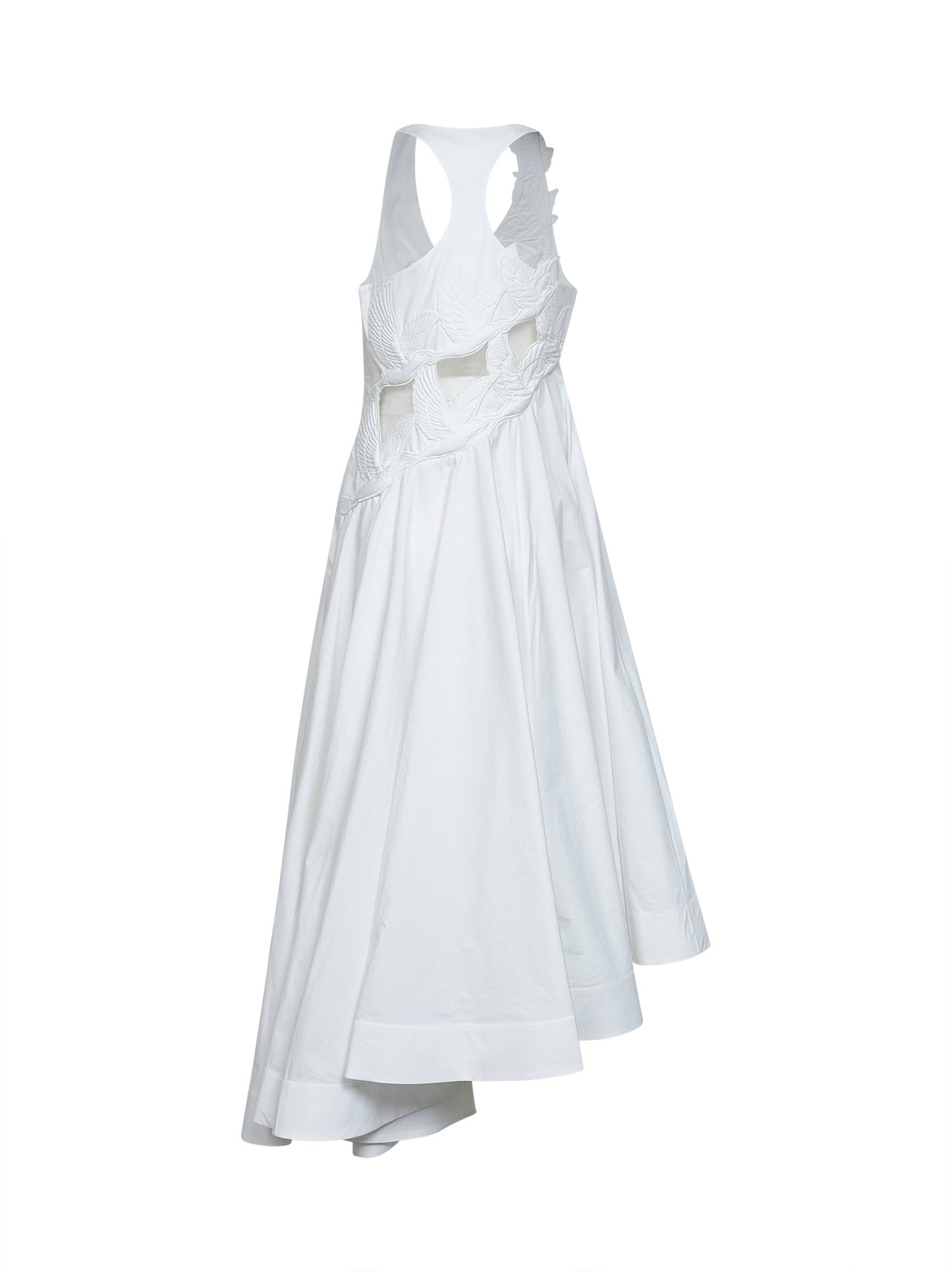 Zimmermann Women Ivory Cotton Luna Applique Midi Dress ZIMMERMANN
