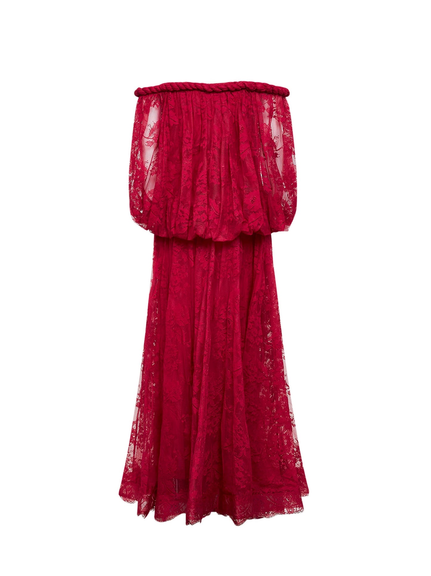Zimmermann Women Fuchsia Lace Luna Billow Gown ZIMMERMANN