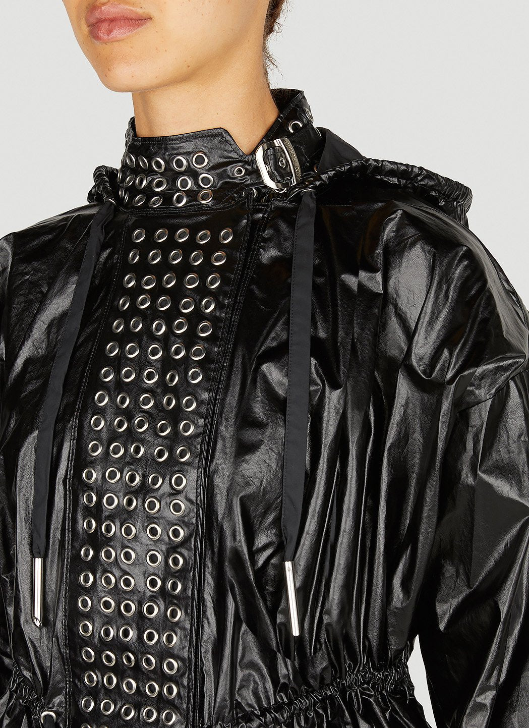 Rabanne Women Eyelet Biker Jacket PACO RABANNE