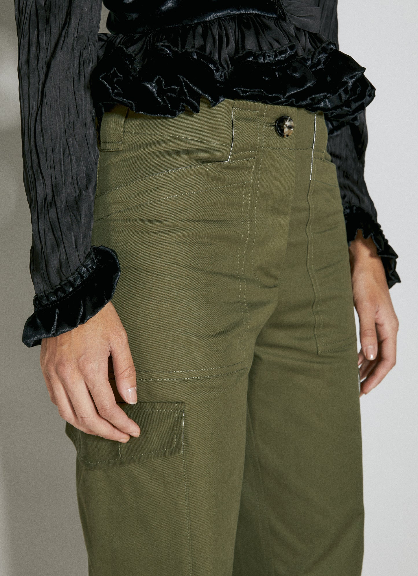 Rabanne Women Twill Cargo Pants PACO RABANNE