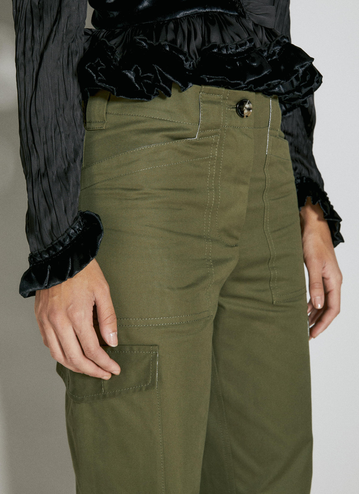 Rabanne Women Twill Cargo Pants PACO RABANNE