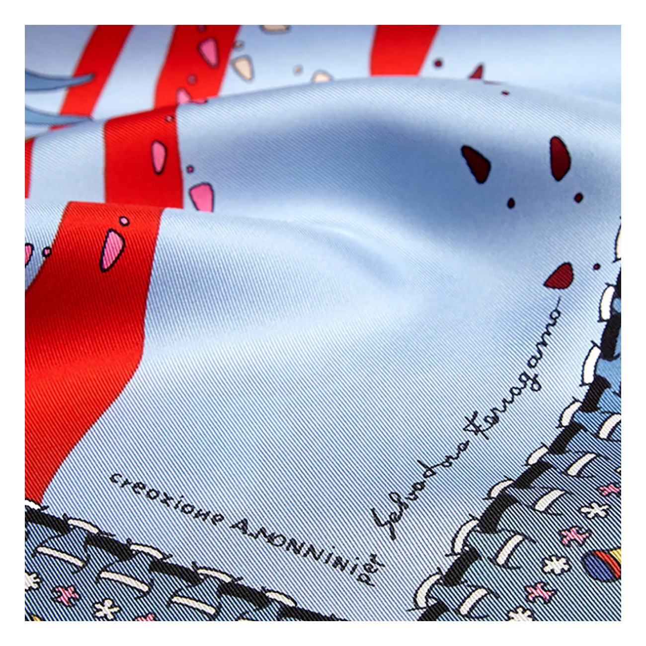 Ferragamo Women Palazzo Spini Feroni Print Silk Foulard FERRAGAMO