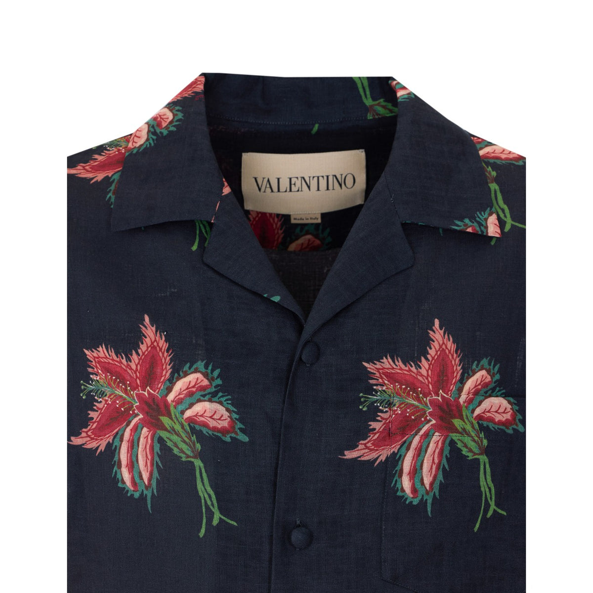 Valentino Garavani Men Papier Floral Bowling Shirt VALENTINO GARAVANI