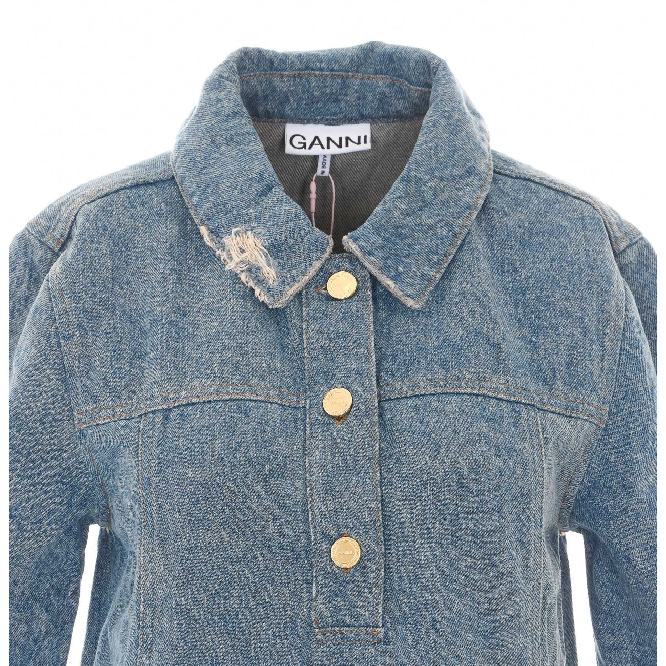 Ganni Women Patchwork Denim Dress GANNI