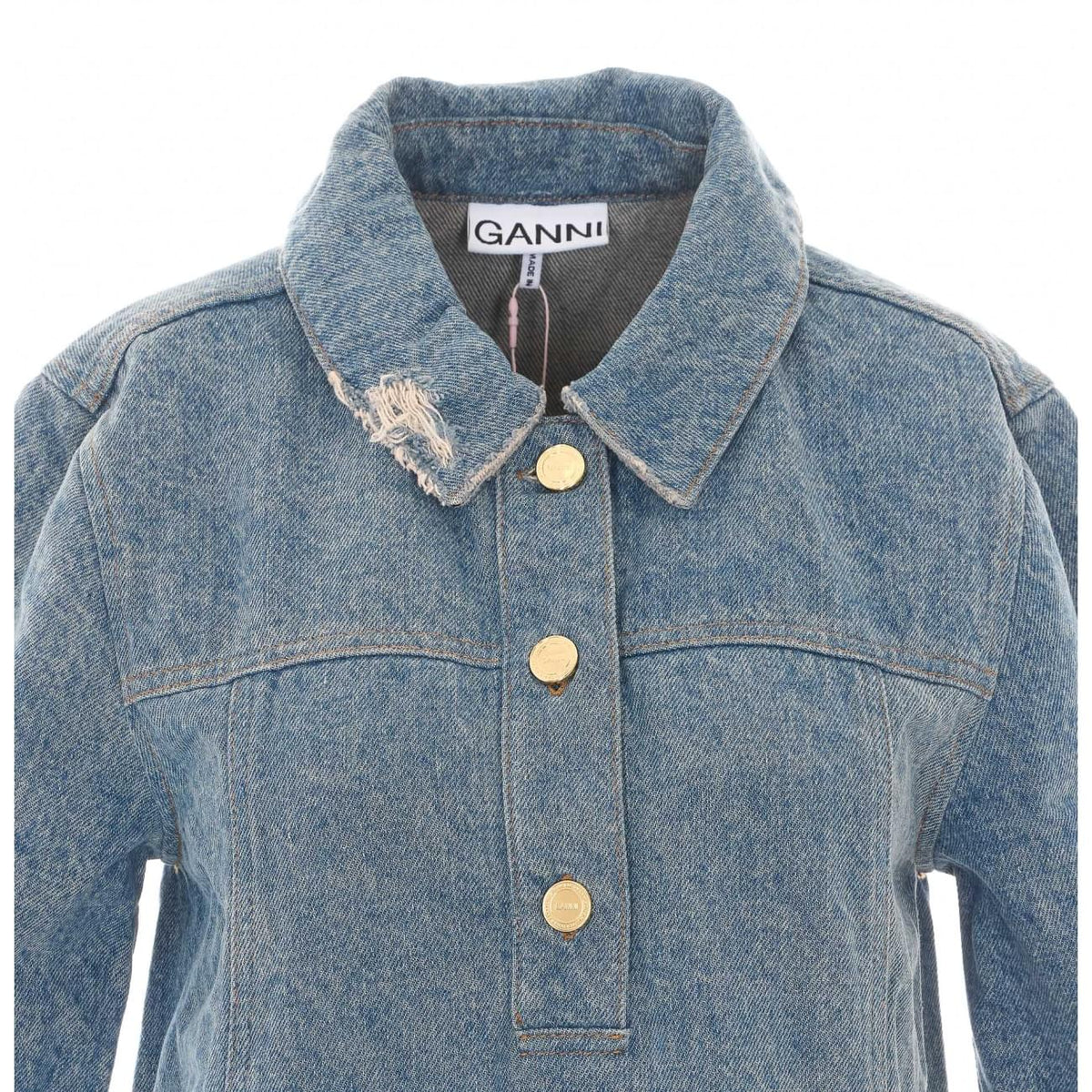 Ganni Women Patchwork Denim Dress GANNI
