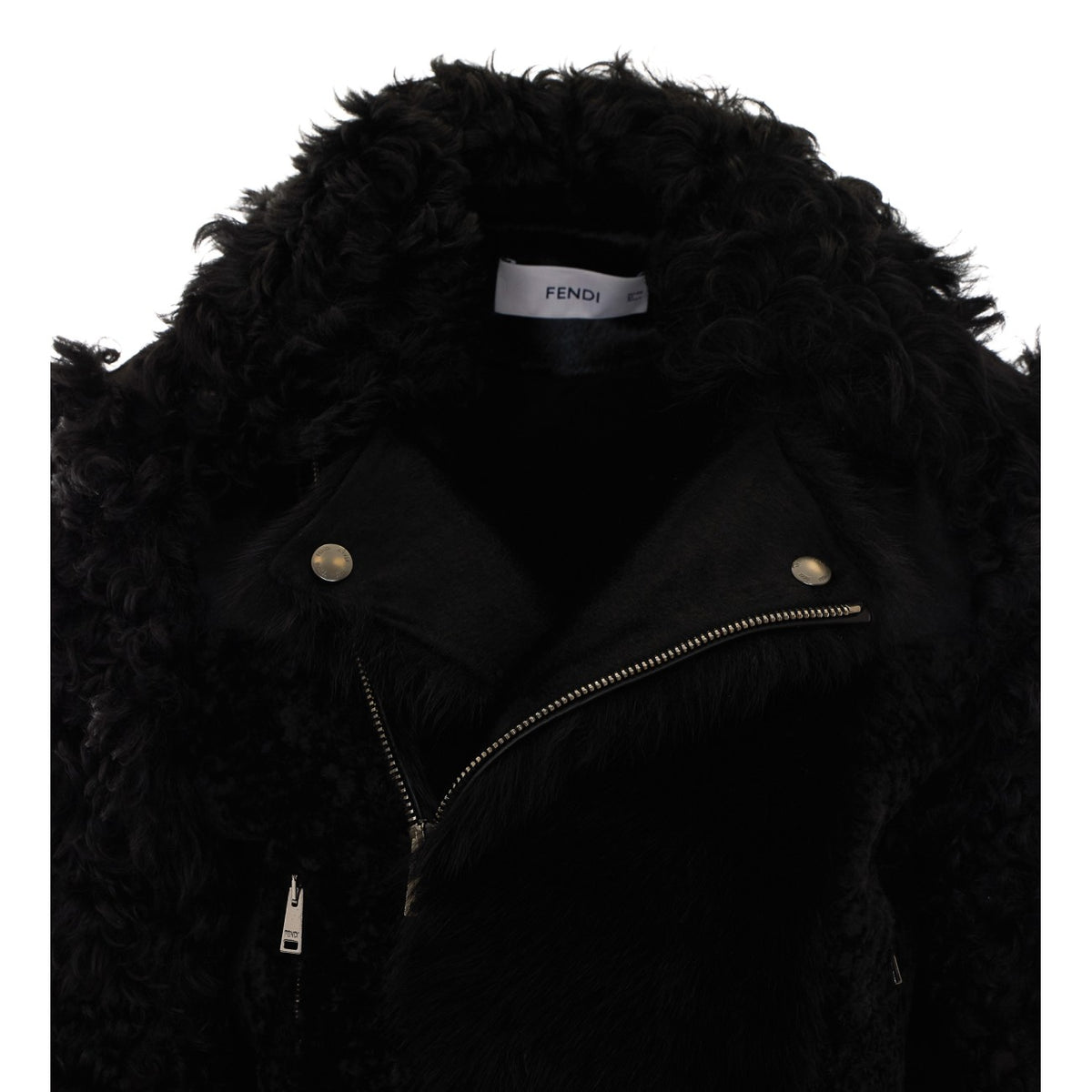 Fendi Women Patchwork Shearling Biker FENDI