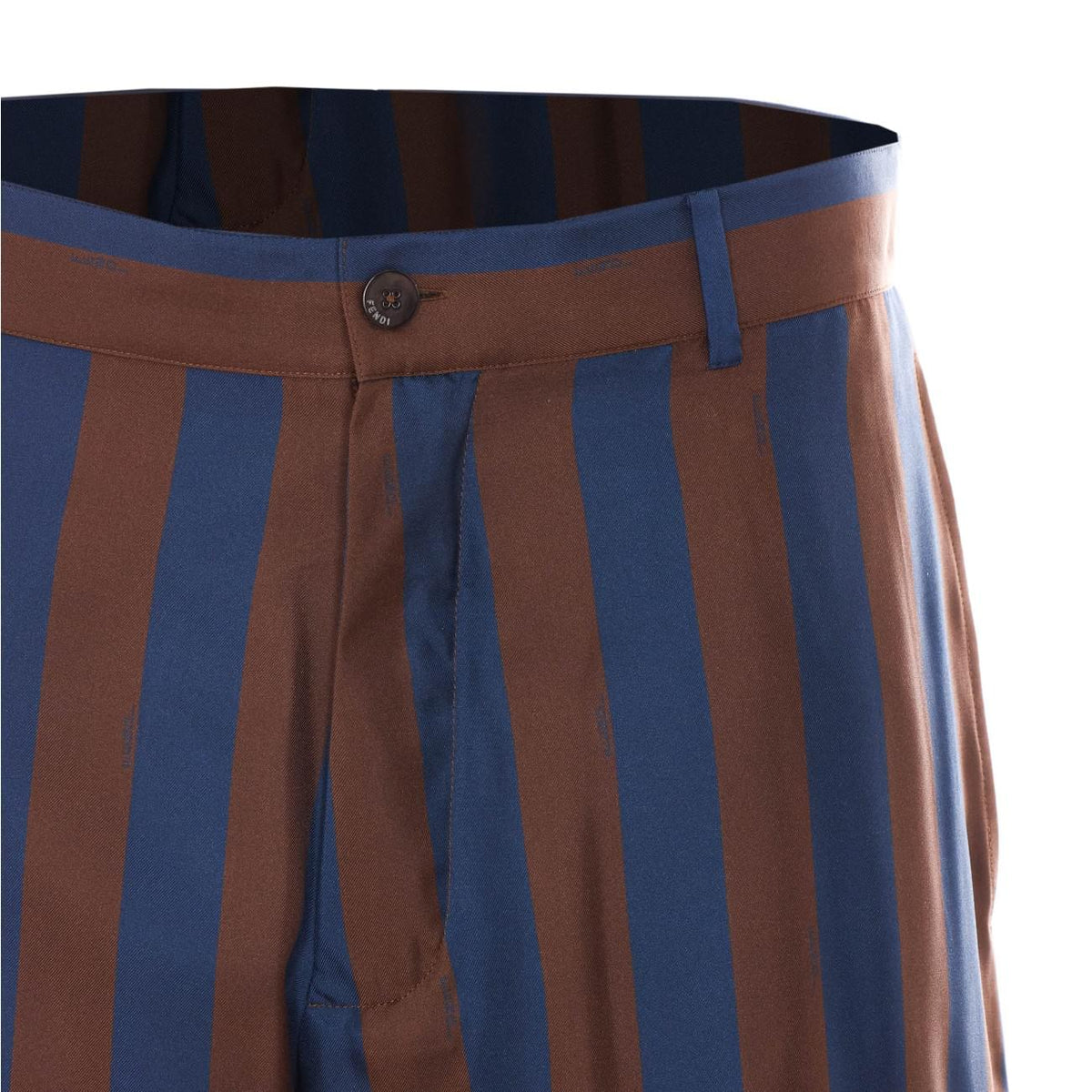 Fendi Men Pequin Stripes Silk Bermuda FENDI