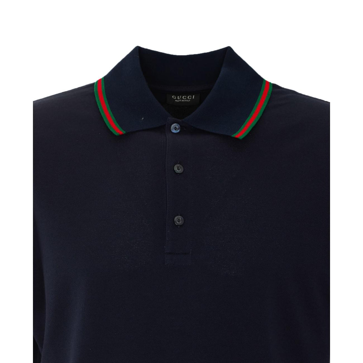 Gucci Men Piquet Polo With Web Detail GUCCI