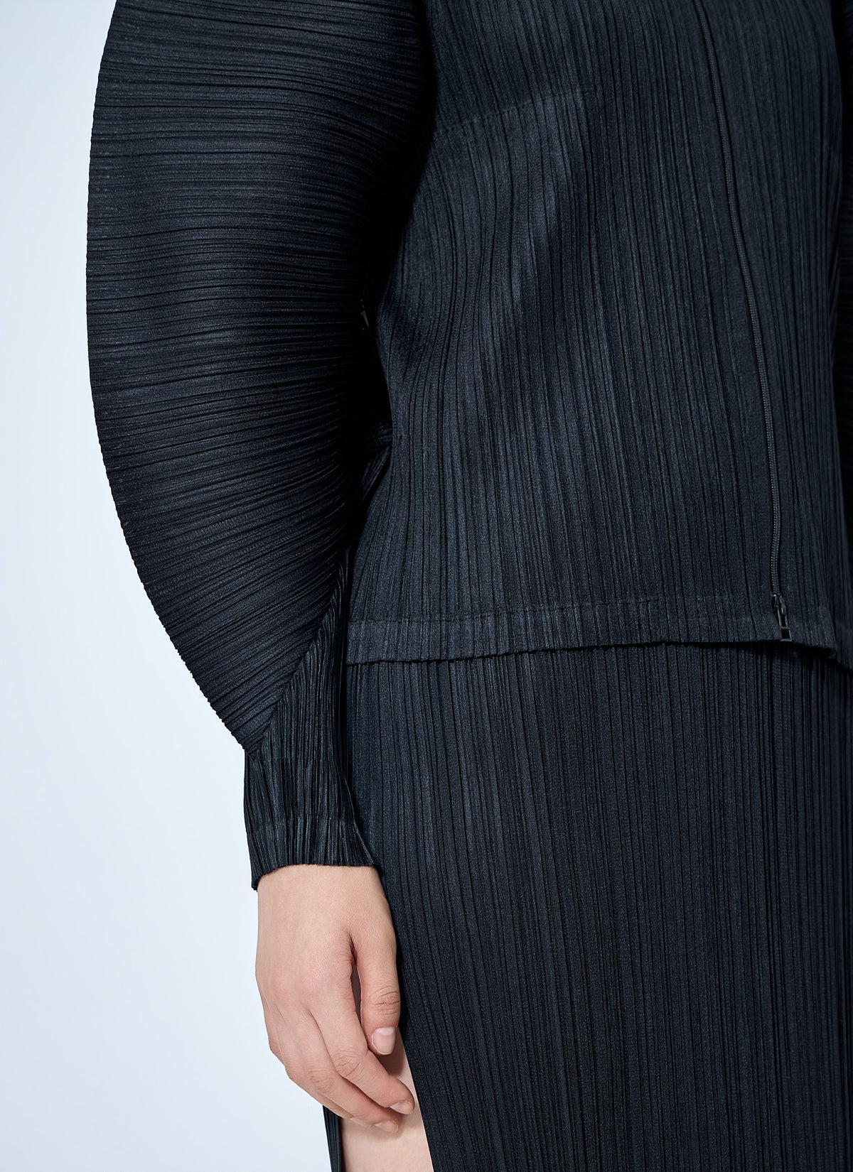 Pleats Please Issey Miyake Women Pleated Zip-Up Top PLEATS PLEASE ISSEY MIYAKE