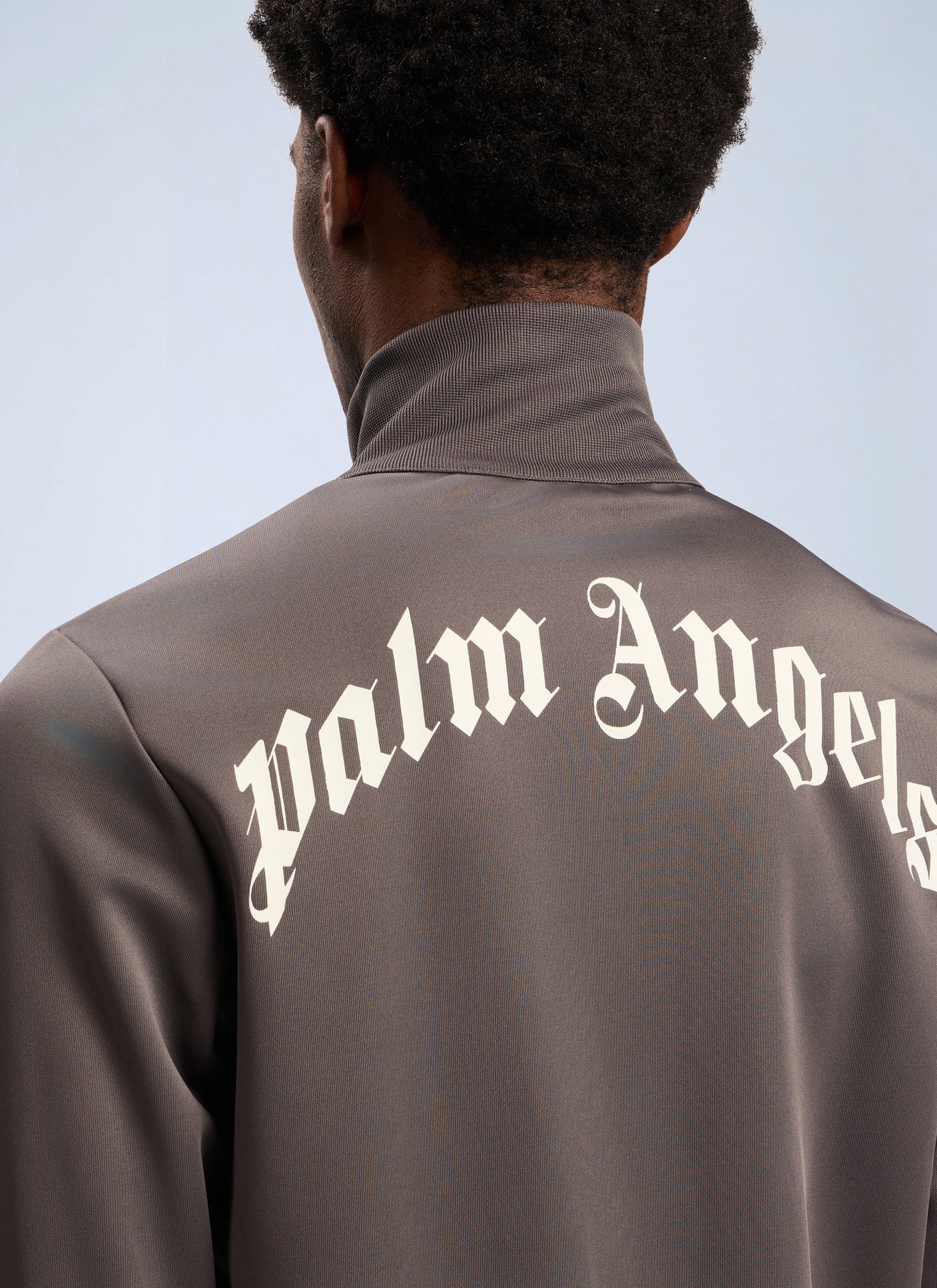 Palm Angels Men Back Curved Logo Track Jacket PALM ANGELS