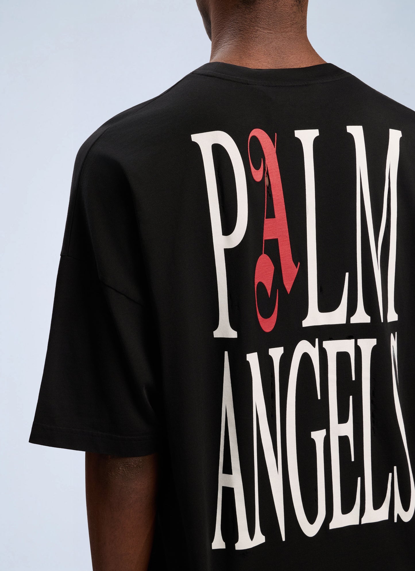 Palm Angels Men Flames Flag Loose T-Shirt PALM ANGELS