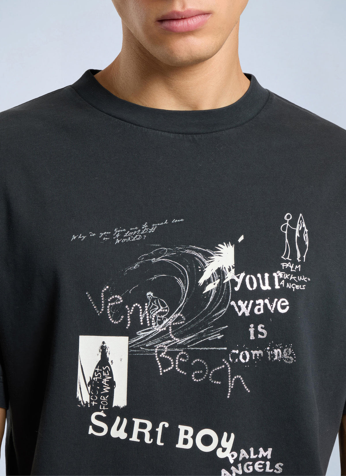 Palm Angels Men Surf Boy Regular T-Shirt PALM ANGELS