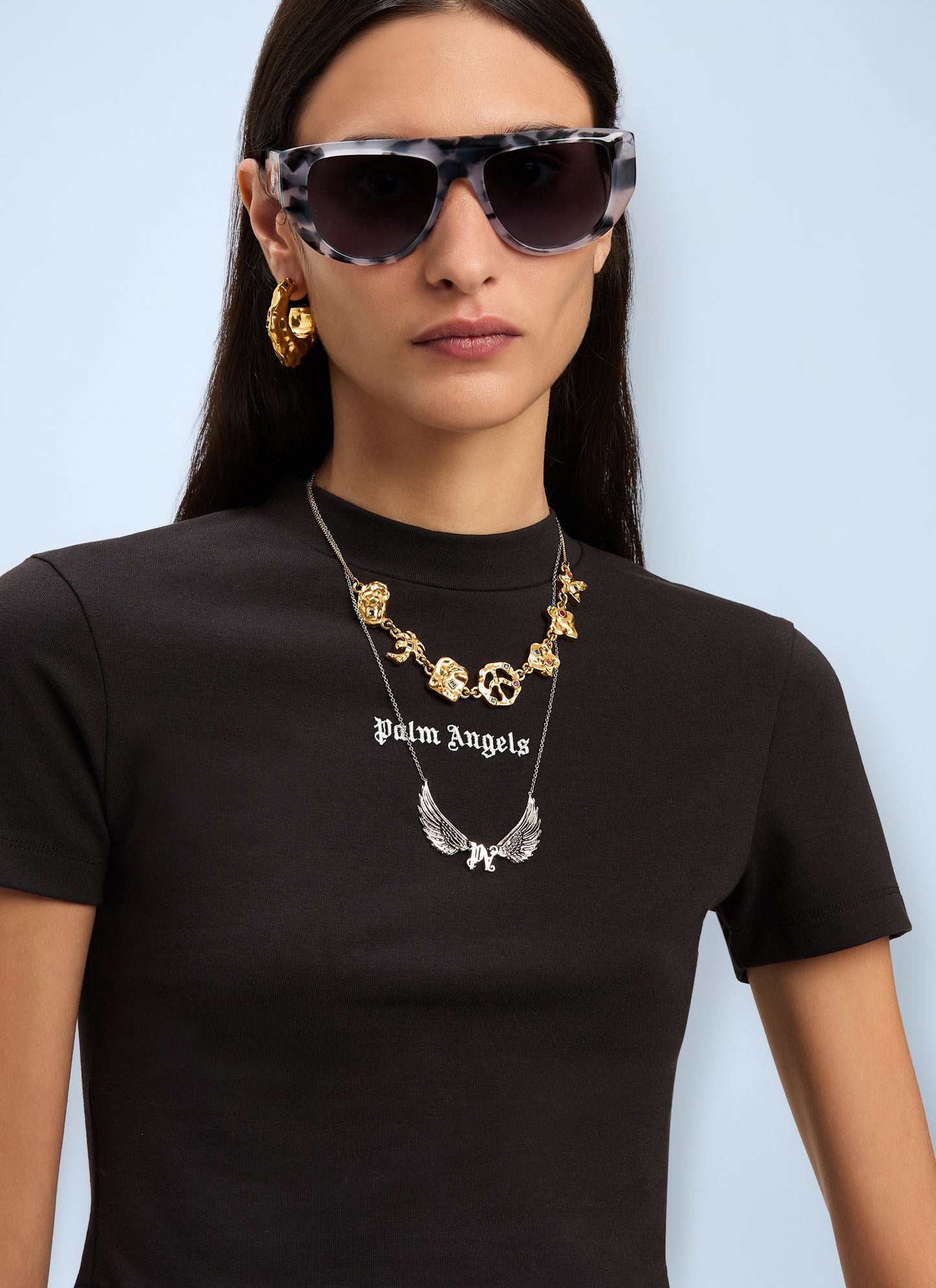 Palm Angels Women Logo Motif T-Shirt PALM ANGELS