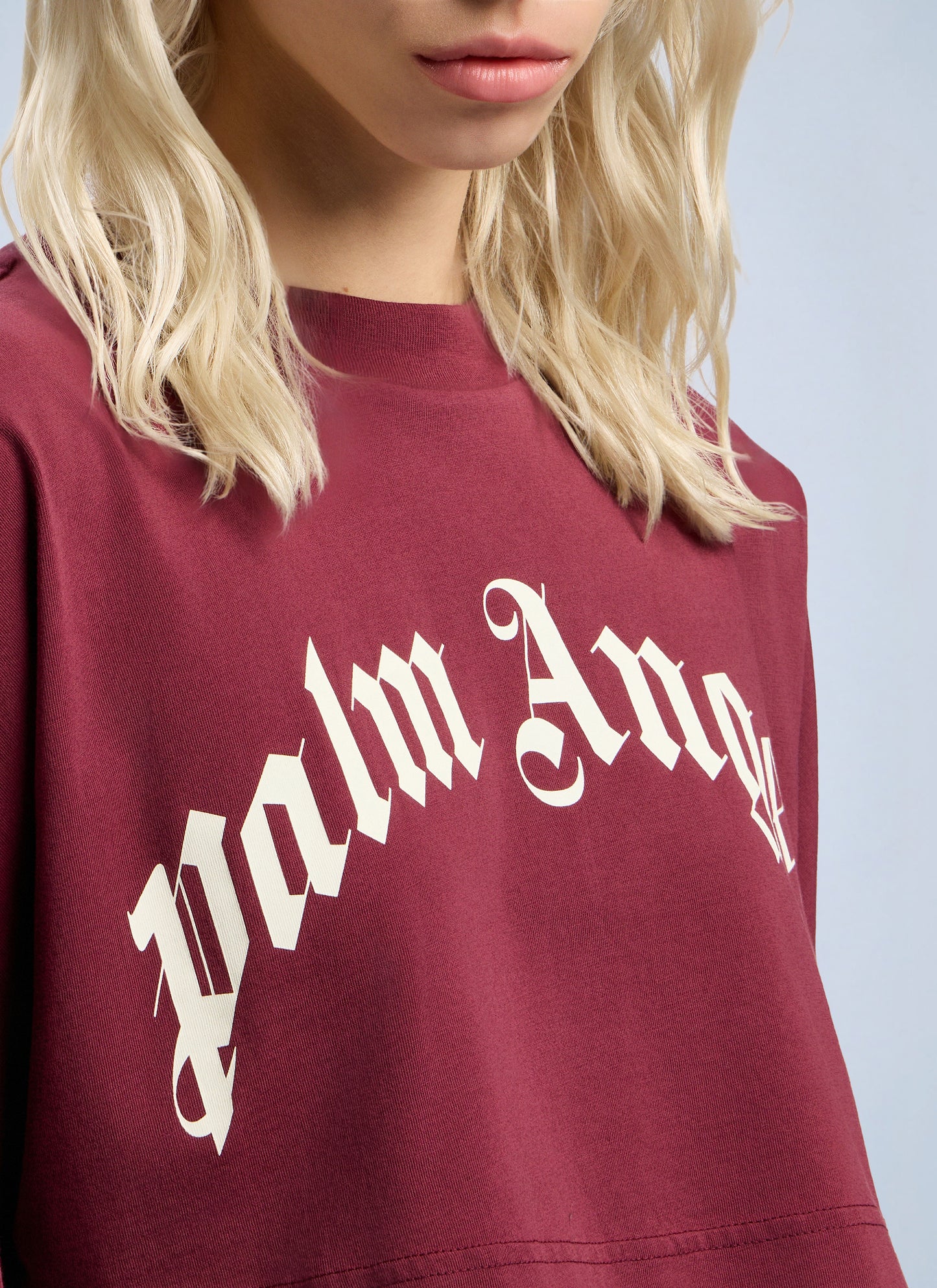 Palm Angels Women Curved Logo Crop Top PALM ANGELS