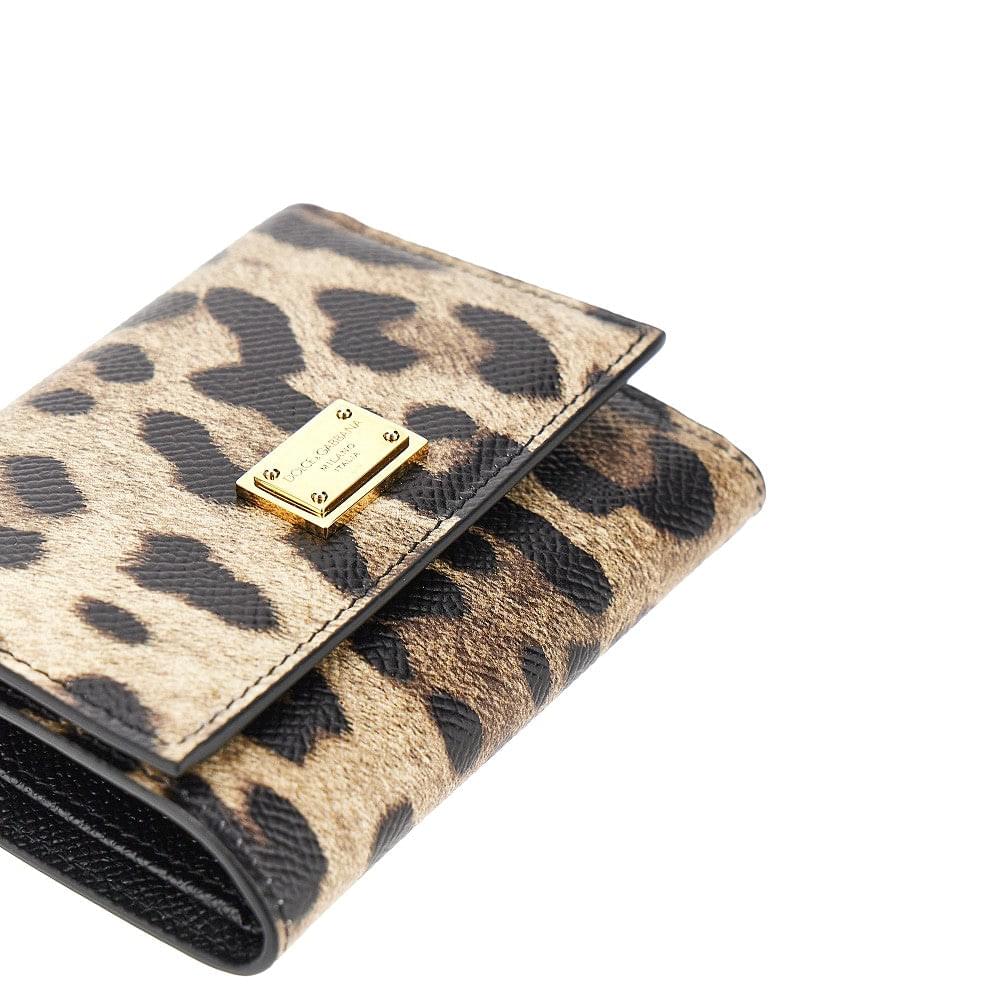 Dolce&Gabbana Women Leopard-Print Leather French Flap Wallet DOLCE & GABBANA
