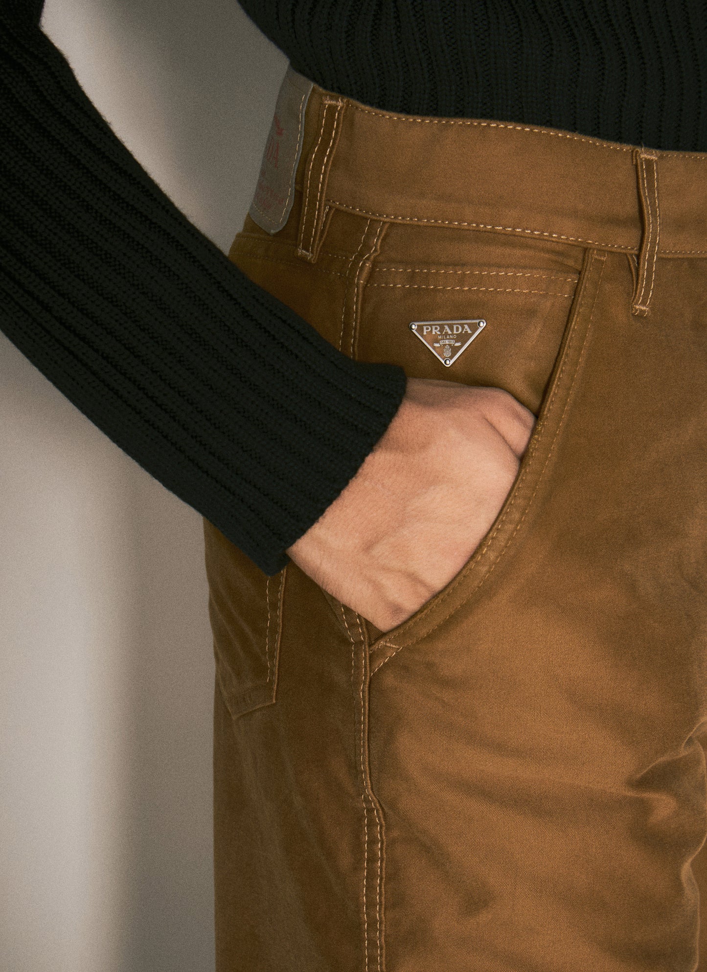 Prada Men Moleskin Cargo Pants PRADA