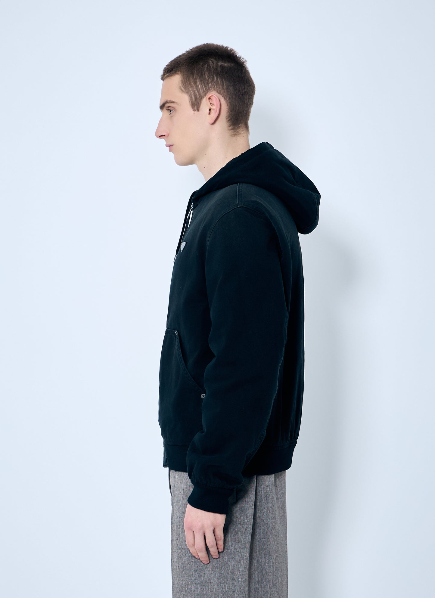 Prada Men Denim Hooded Jacket PRADA