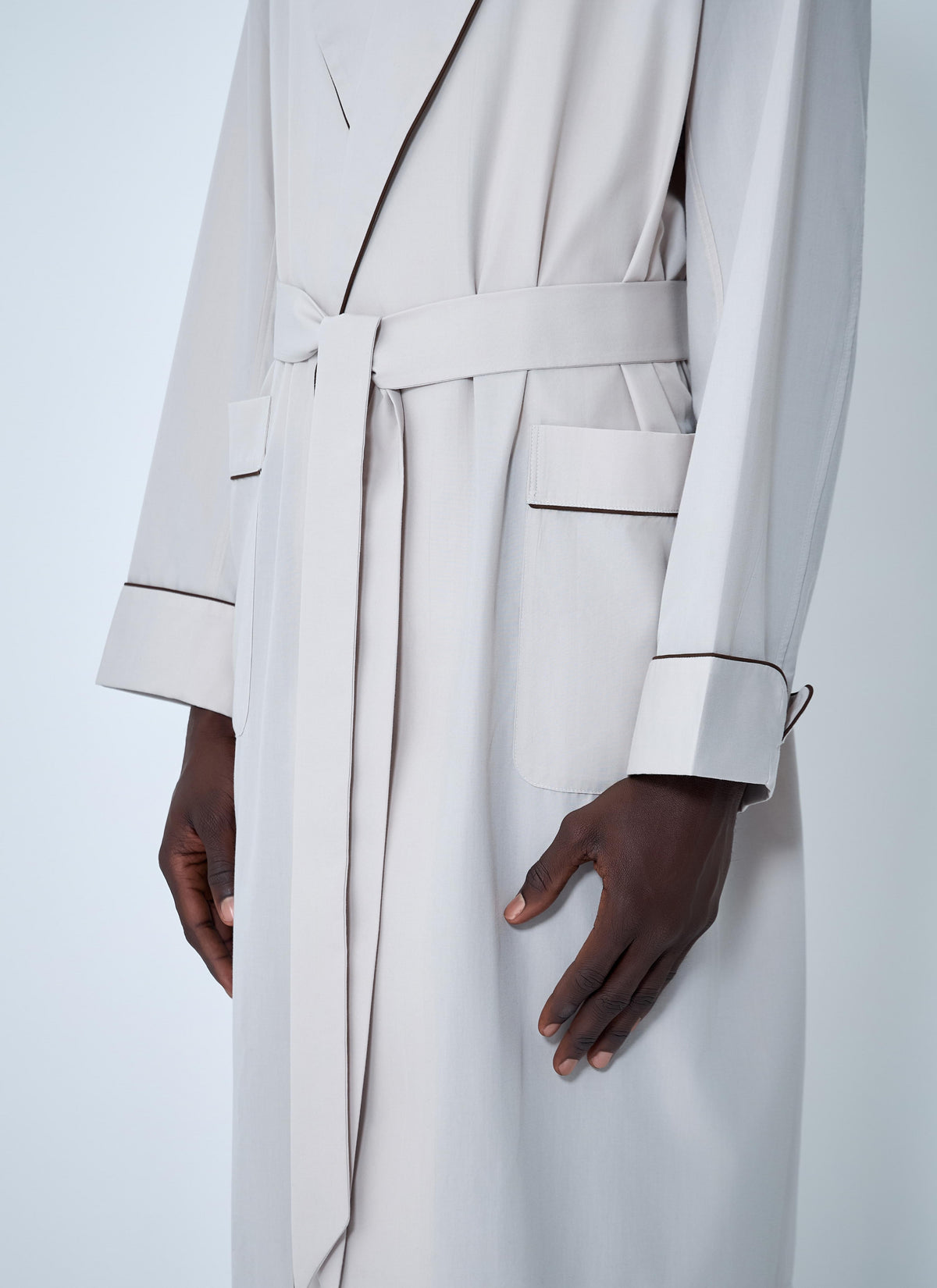 Prada Men Limestone Robe Coat PRADA