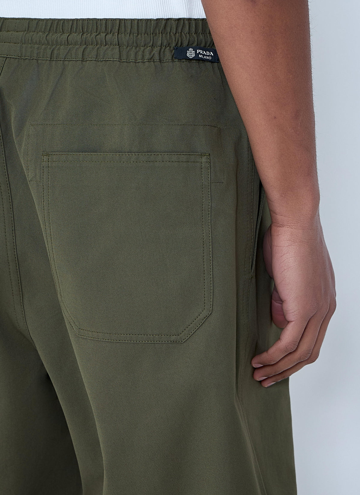 Prada Men Elastic Waist Cotton Shorts PRADA