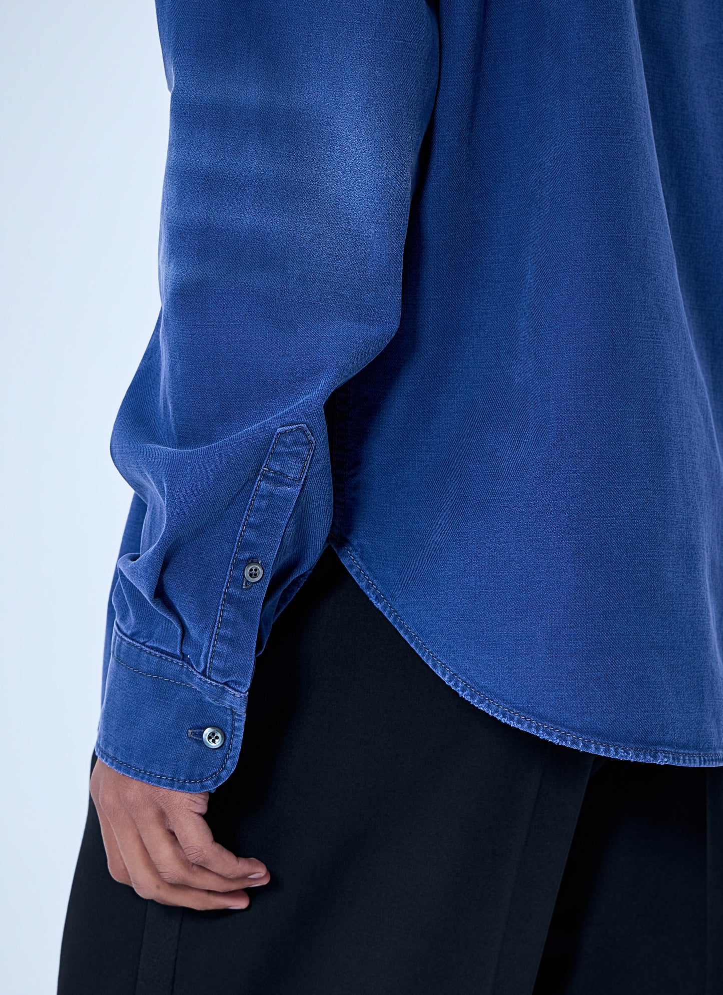 Prada Men Denim Button-Down Shirt PRADA
