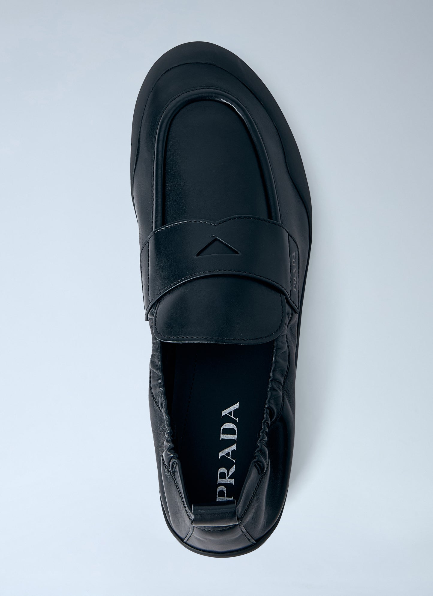 Prada Men Leather Slip-On Loafers PRADA