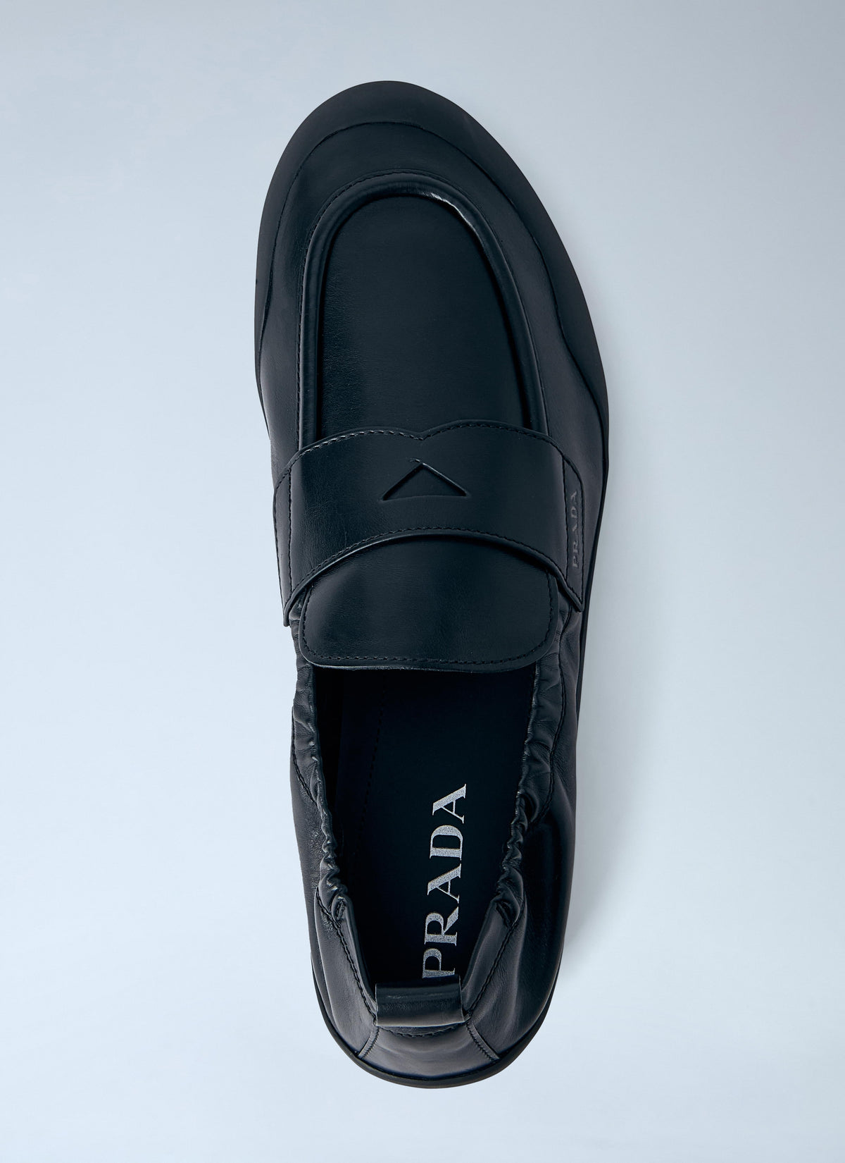 Prada Men Leather Slip-On Loafers PRADA