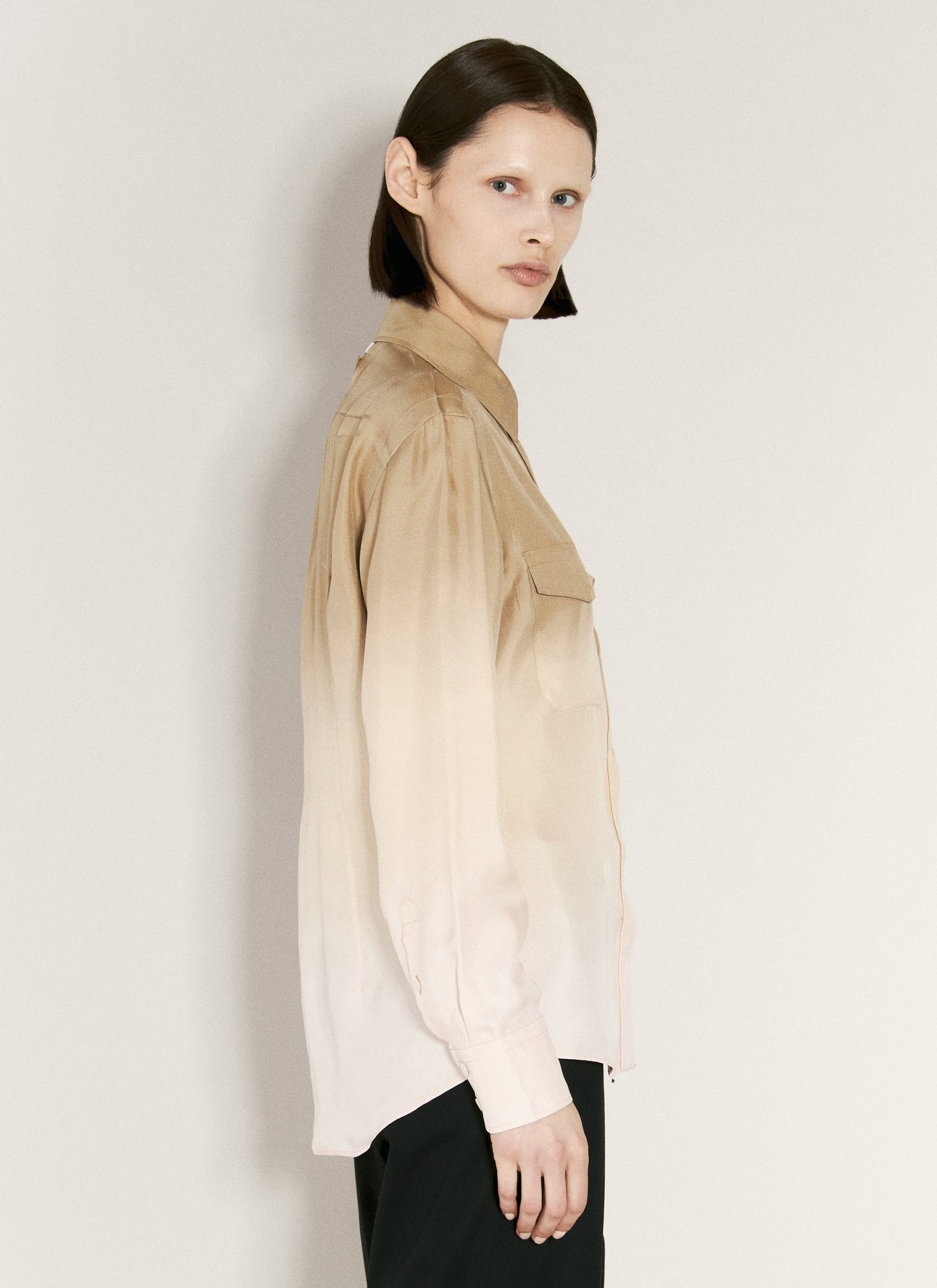 Prada Women Ombre Silk Shirt PRADA