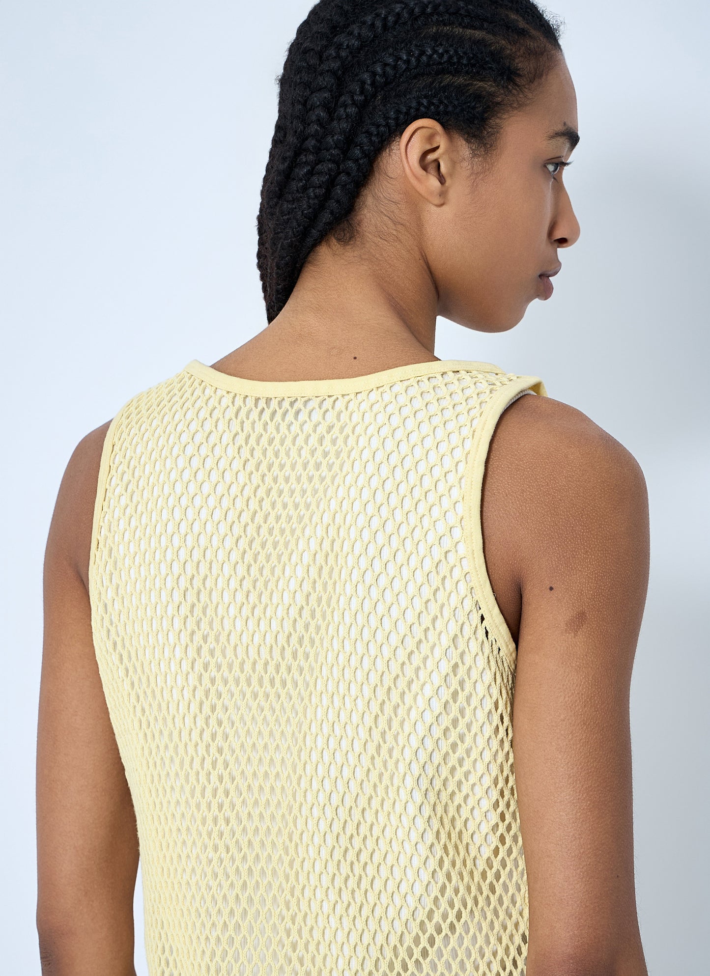 Prada Women Logo Plaque Open- Knit Tank Top PRADA