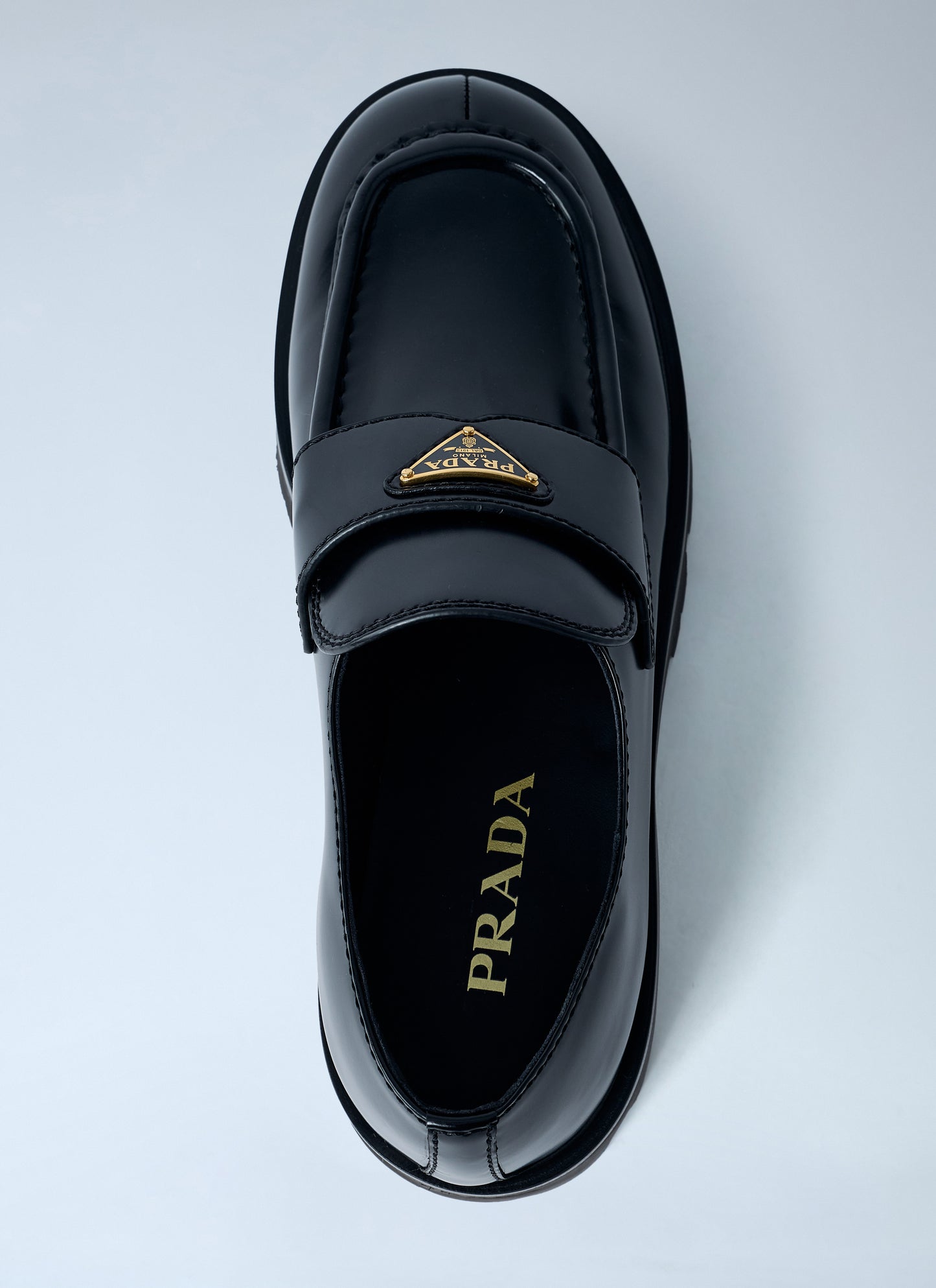 Prada Women Mocassini Spazzolato Nero PRADA