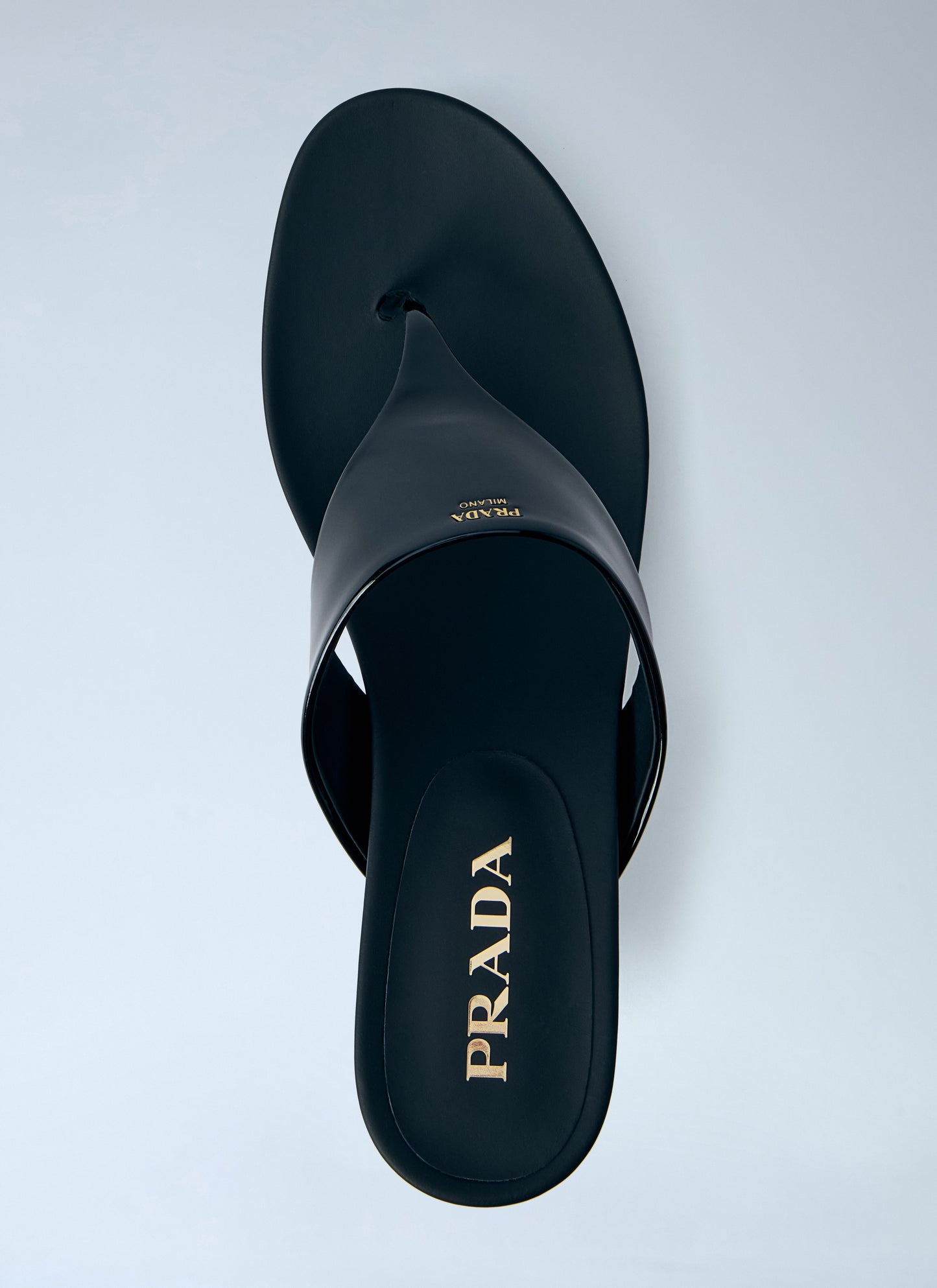Prada Women Patent Leather Thong Sandals PRADA