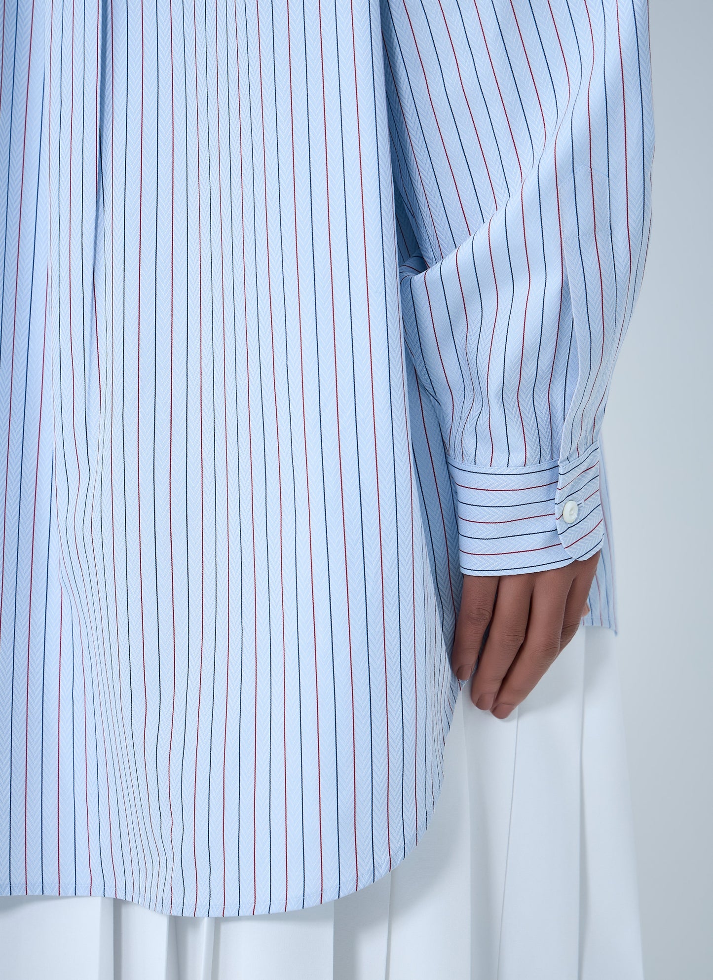 Prada Women Half-Zip Pinstripe Shirt PRADA