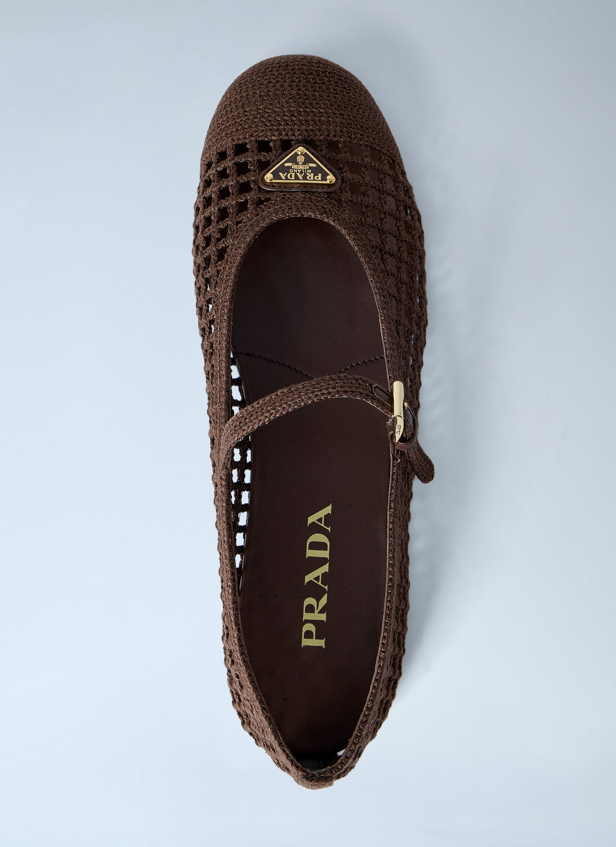 Prada Women Crochet Knit Ballerina Flats PRADA