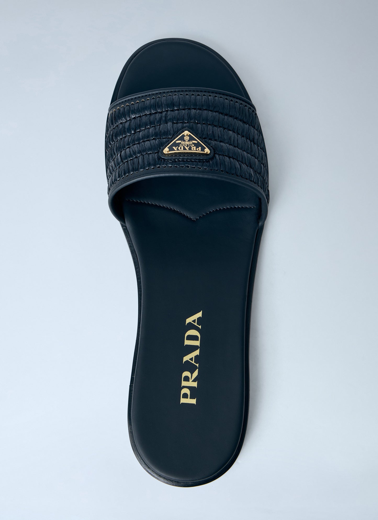 Prada Women Leather Slides With Crochet Details PRADA