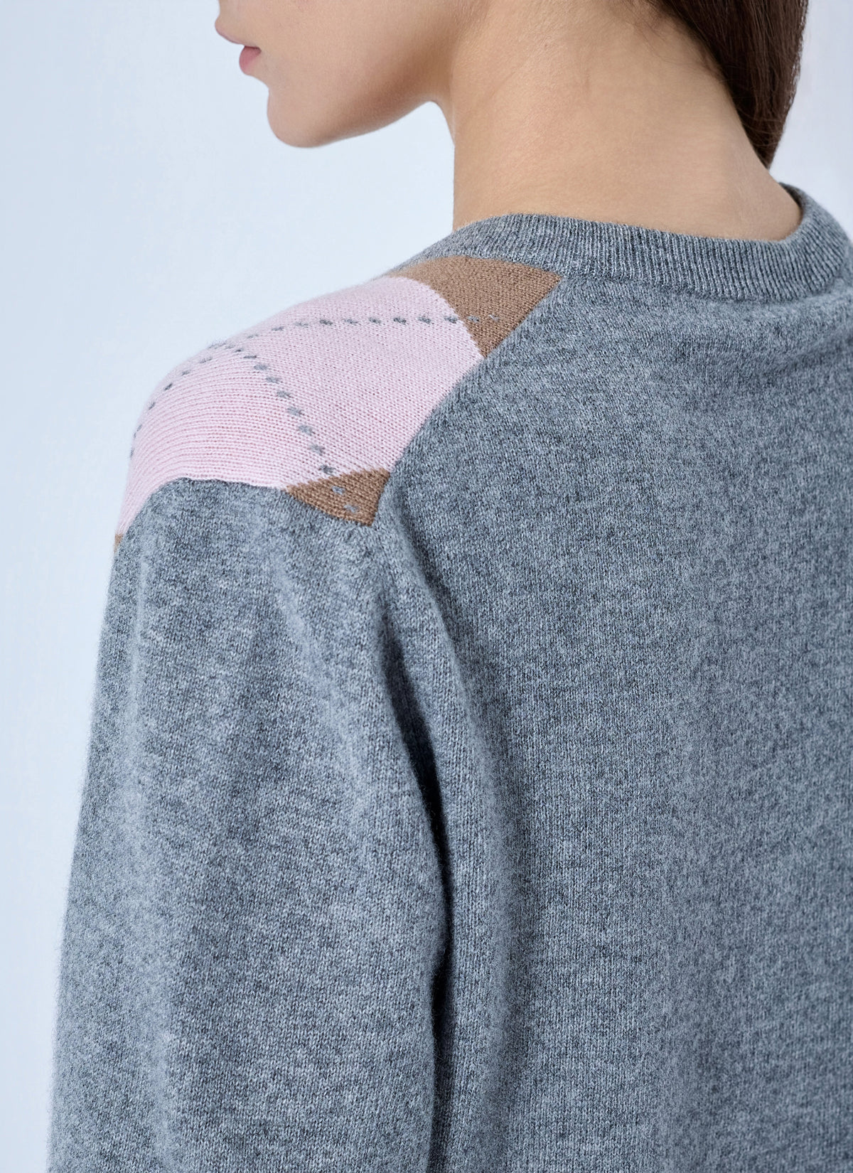 Prada Women Argyle V-Neck Sweater