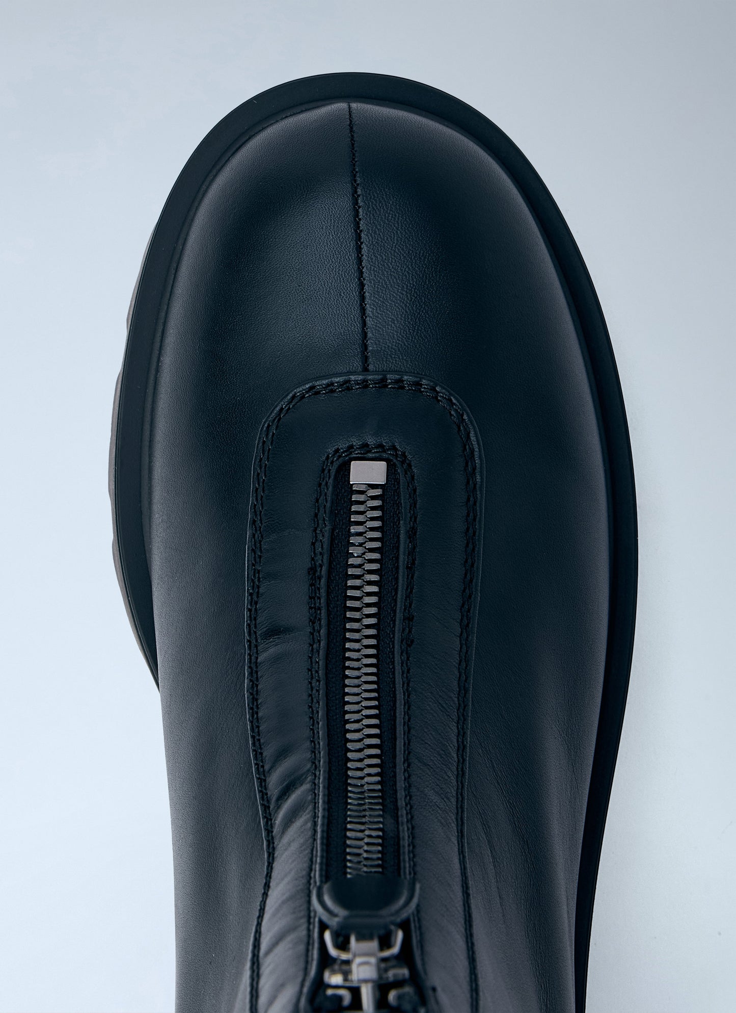 Prada Women Leather Zipper Booties PRADA