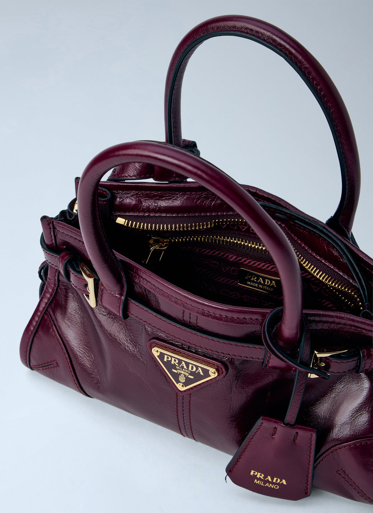 Prada Women Mini Bonnie Leather Handbag PRADA