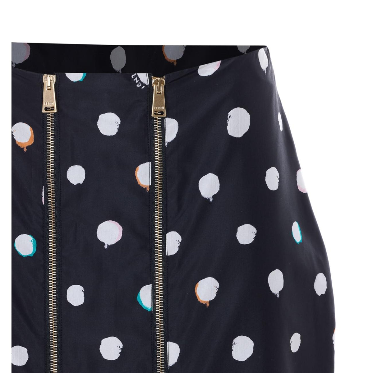 Fendi Women Print Dots Zipped Skirt FENDI