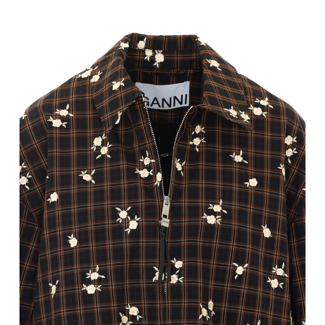 Ganni Women Printed Check Bomber GANNI
