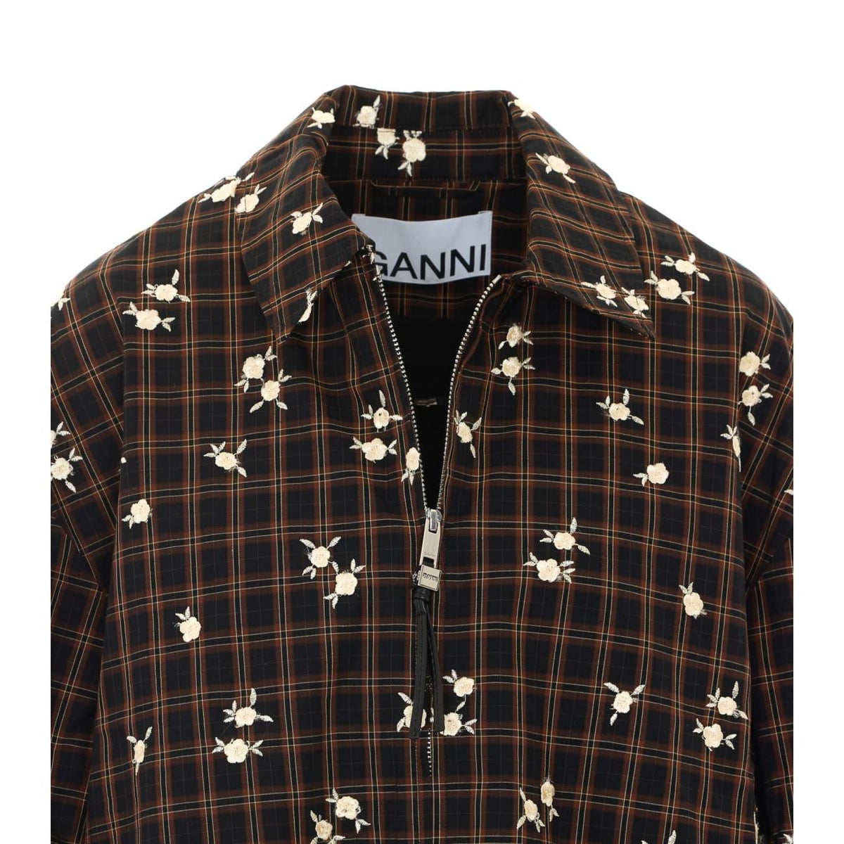 Ganni Women Ganni Women Printed Check Bomber GANNI