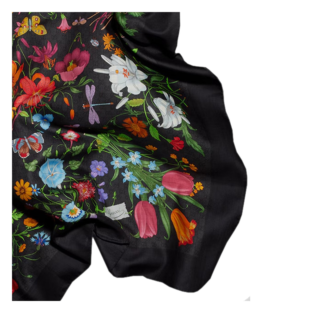 Gucci Women Printed Gg Wool Silk Shawl GUCCI