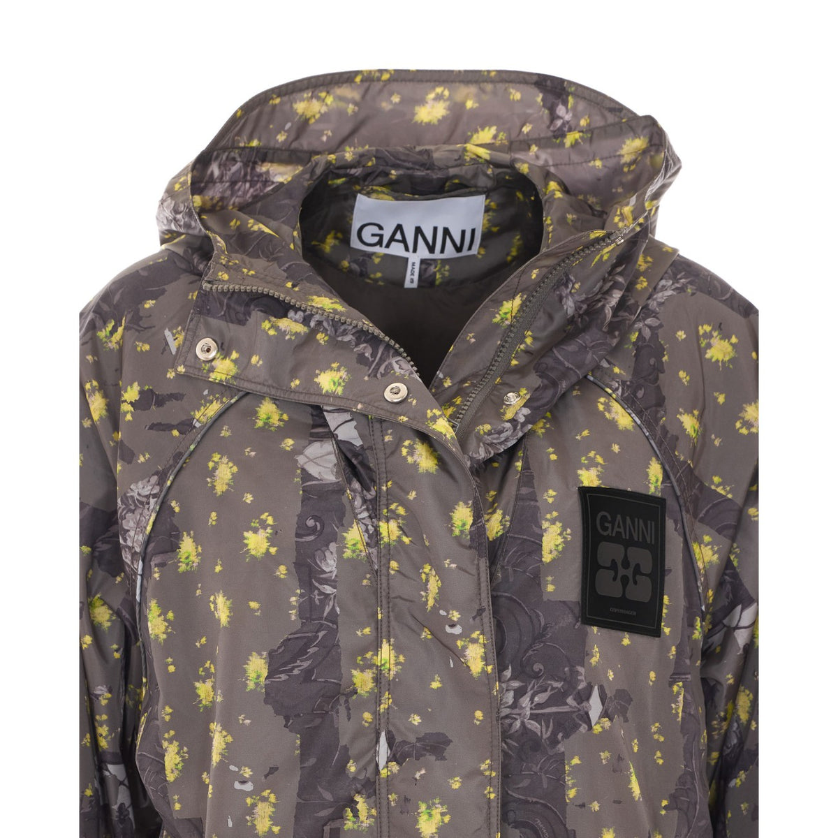 Ganni Women Printed Nylon Flyweight Jacket GANNI