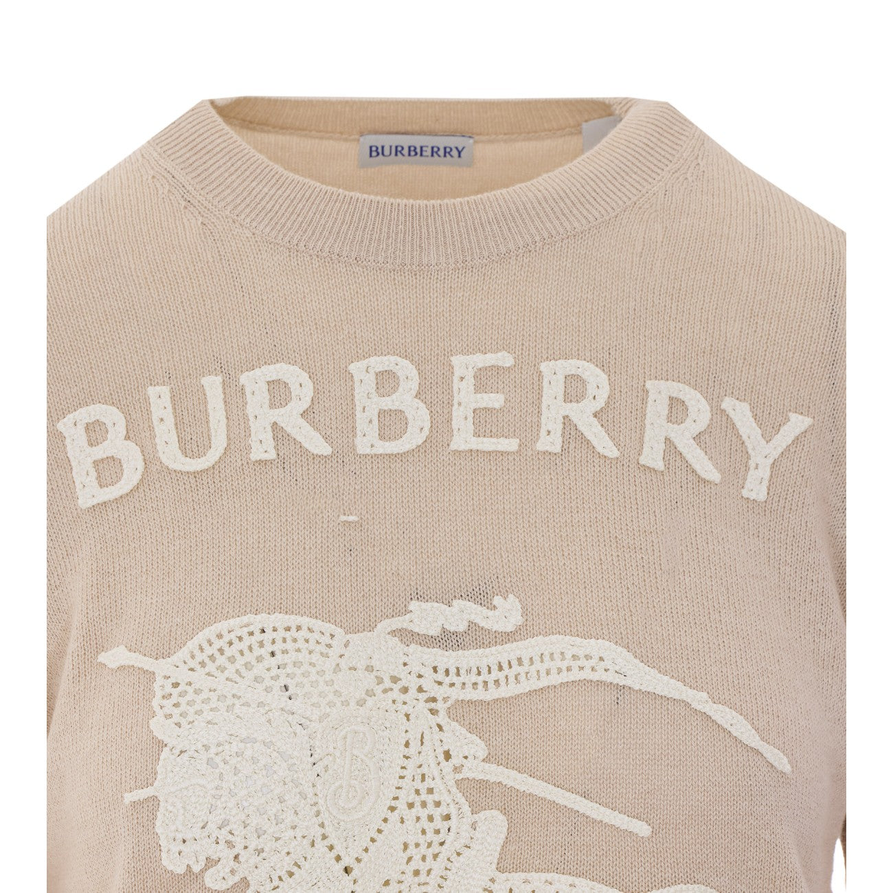 Burberry Women Ramona Sweater With Embroidered Ekd BURBERRY