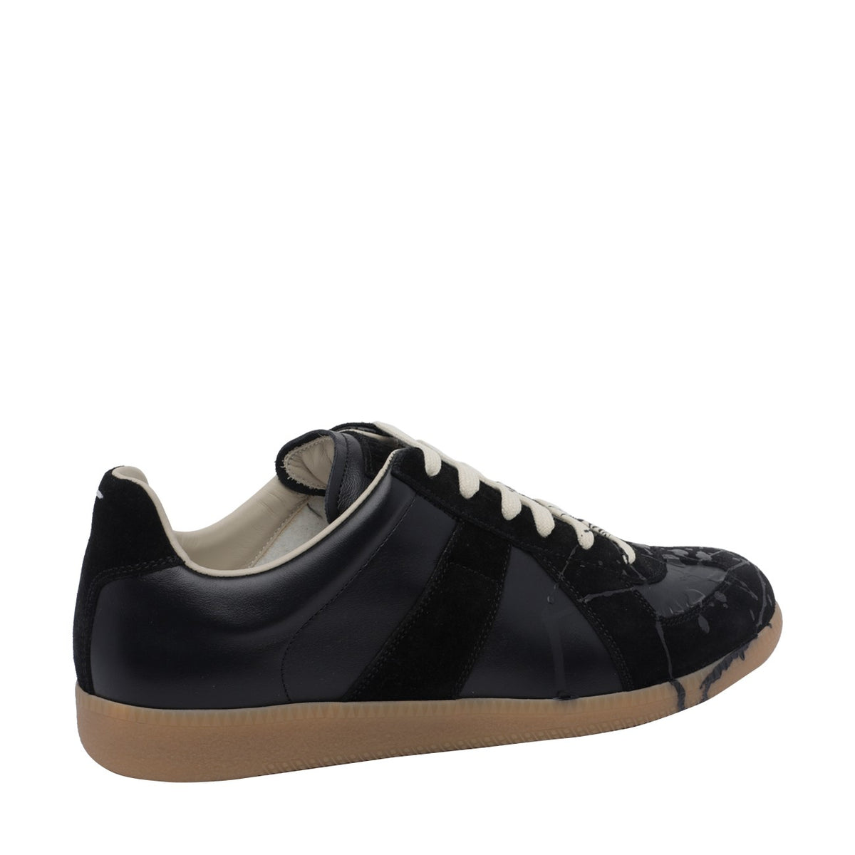 Maison Margiela Men Replica Sneakers With Black Paint MAISON MARGIELA